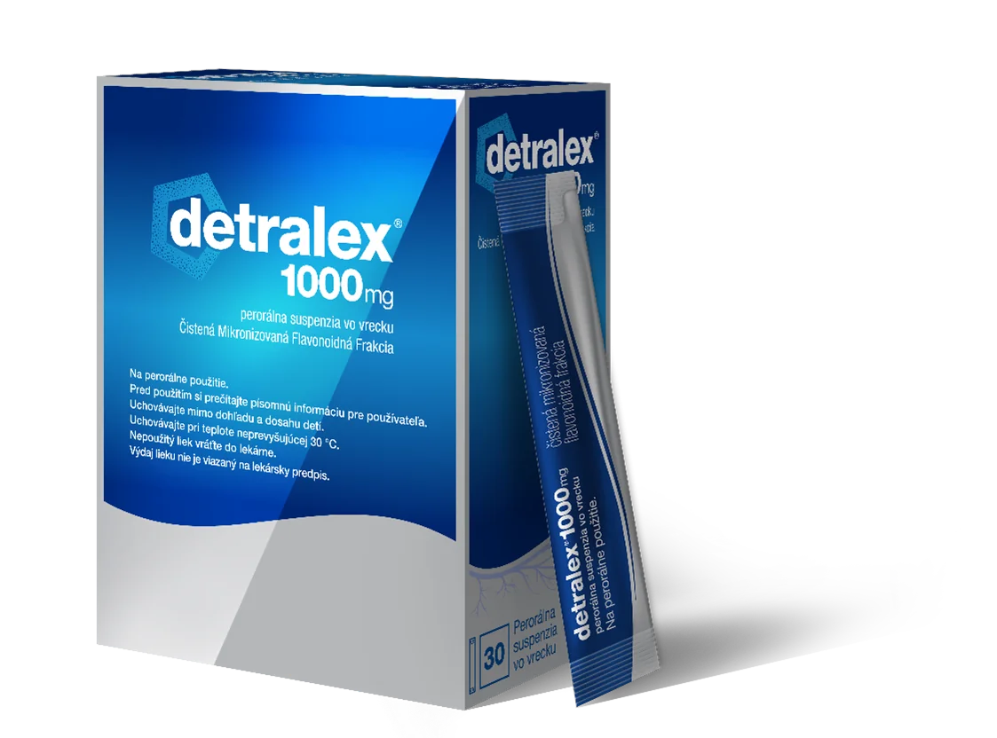 Detralex 1000 mg perorálna suspenzia vo vrecku 1×30 vreciek, liek na perorálne použitie