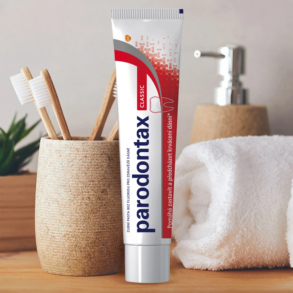Parodontax Classic 1x75 ml, zubná pasta proti krvácaniu ďasien bez fluoridu