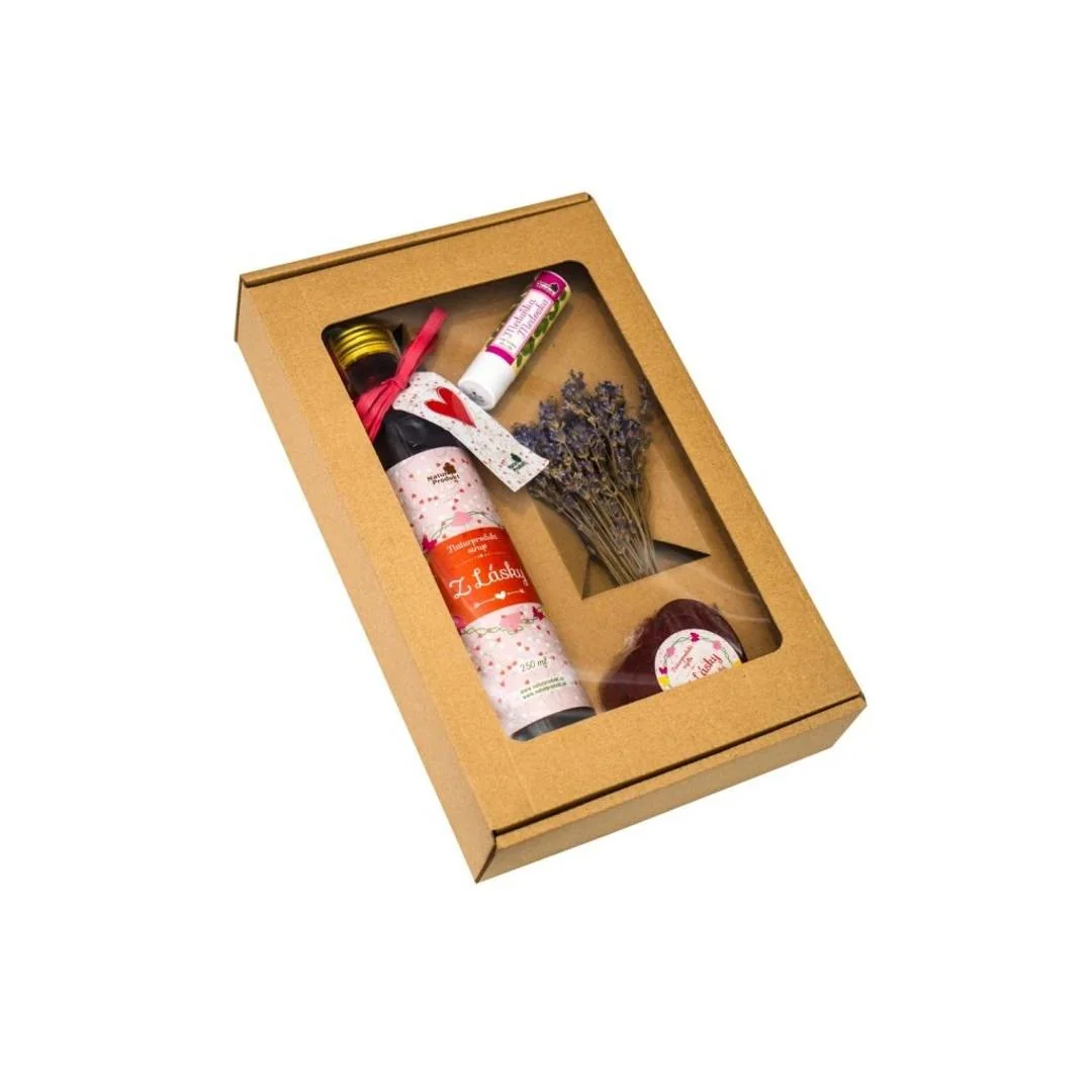 NATURPRODUKT ruža - sirup+mydlo+balzam+kytička darčeková sada