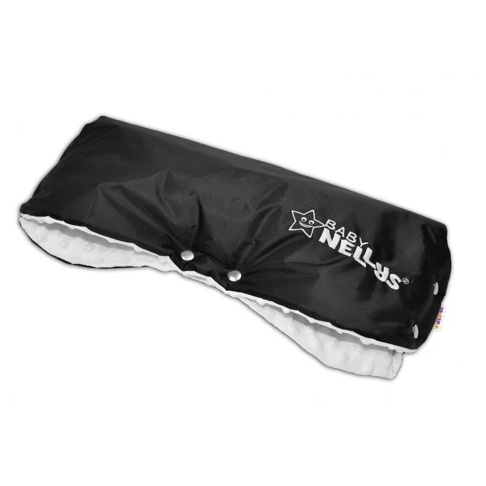 Rukávnik ku kočíku Baby Nellys ® Minky - bielá/čierny