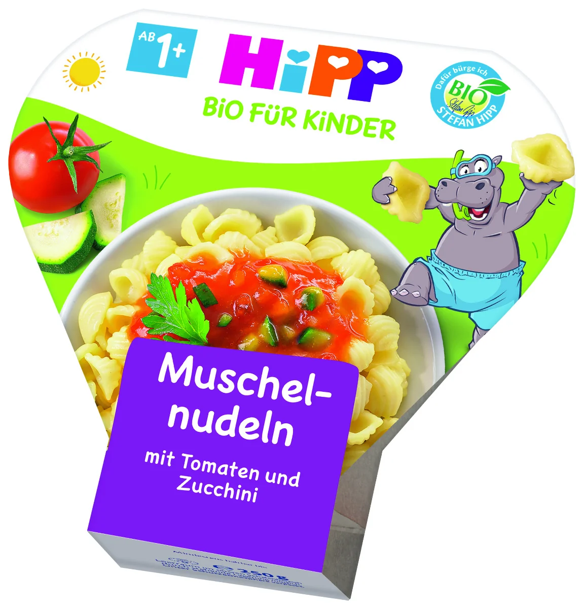 HIPP BIO Cestoviny s rajčinami a cukinou 1×250 g, detský príkrm