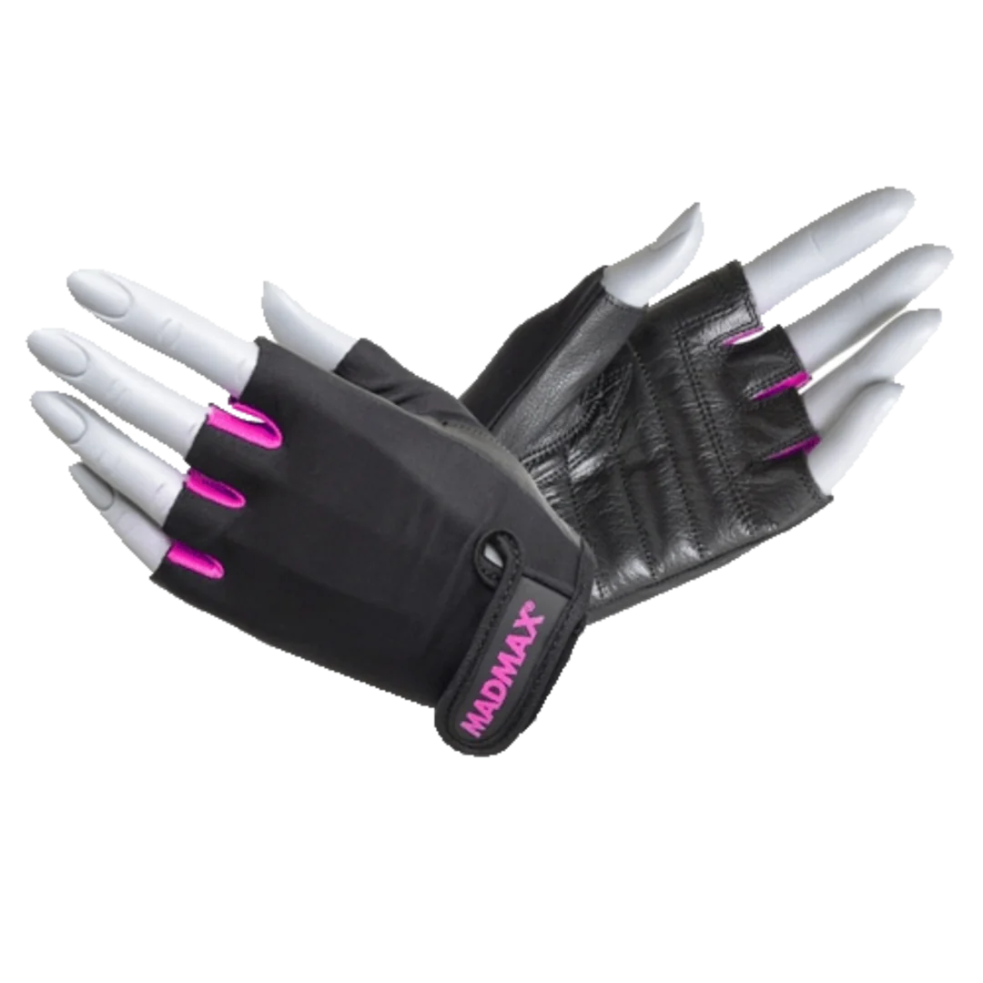 MADMAX MFG-251 GLOVES FOR FITNESS RAINBOW - Black/Neon pink, M