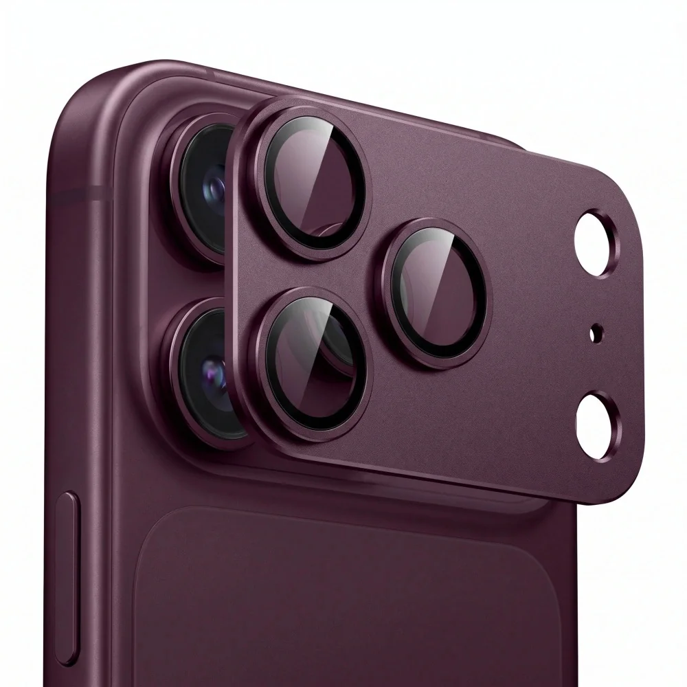 Tech-Protect CamFull Fit ochranné sklo na kameru na iPhone 18 Pro, bordové