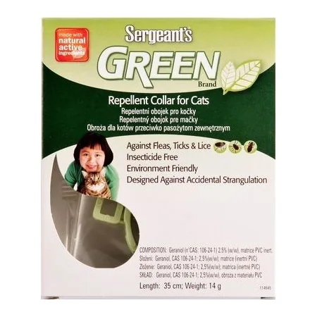 Sergeants Green Obojok Pre Mačky 1×35 cm, repelentný obojok pre mačky