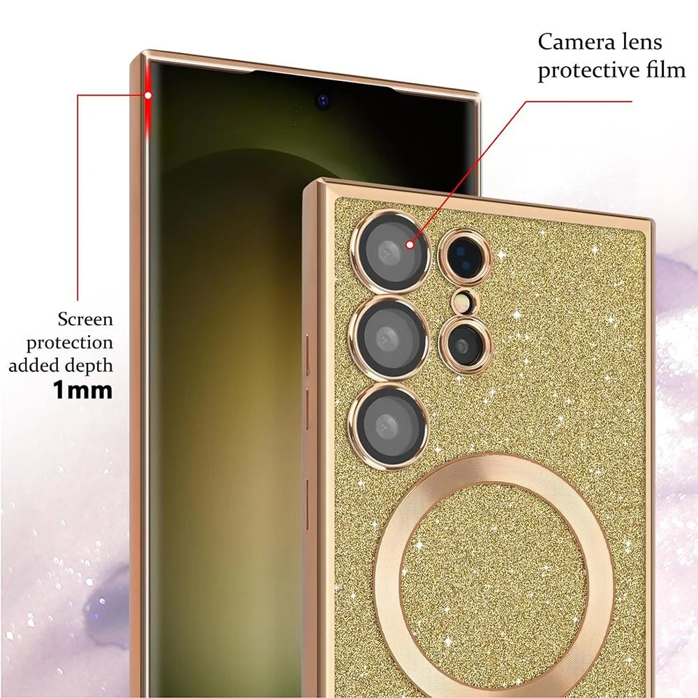 Luxury Glitter MagSafe puzdro pre Samsung Galaxy A56 5G