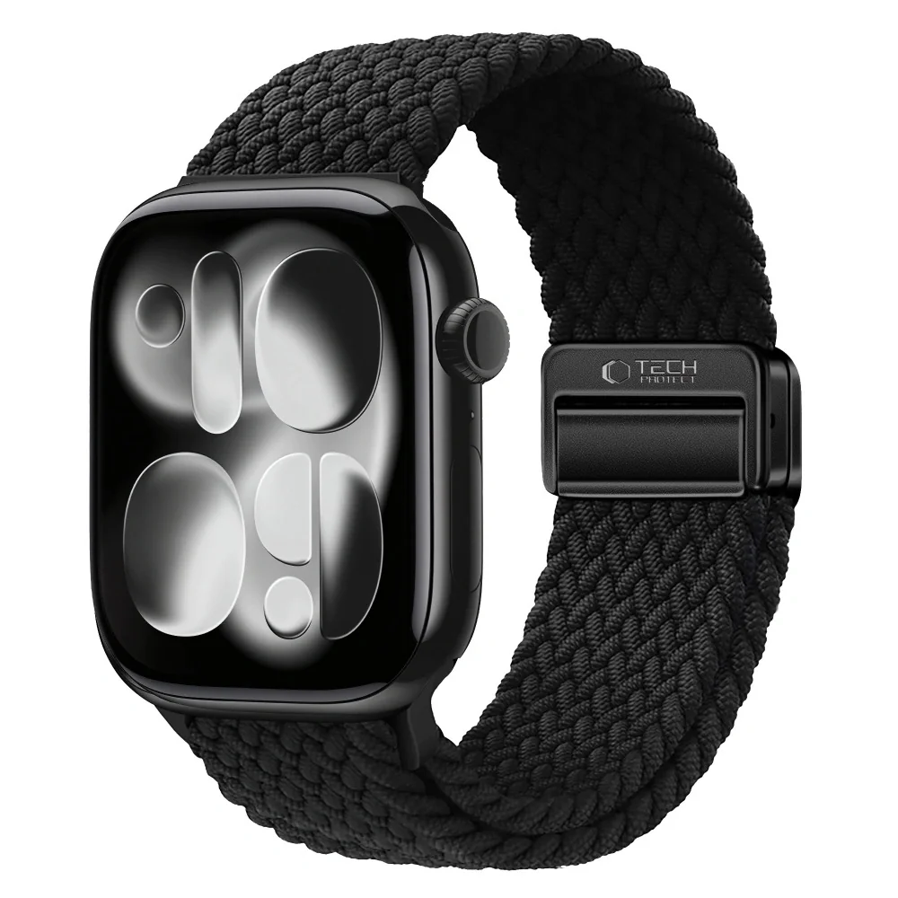 Tech-Protect Nylon Mag remienok na Apple Watch 40/41/42mm, black