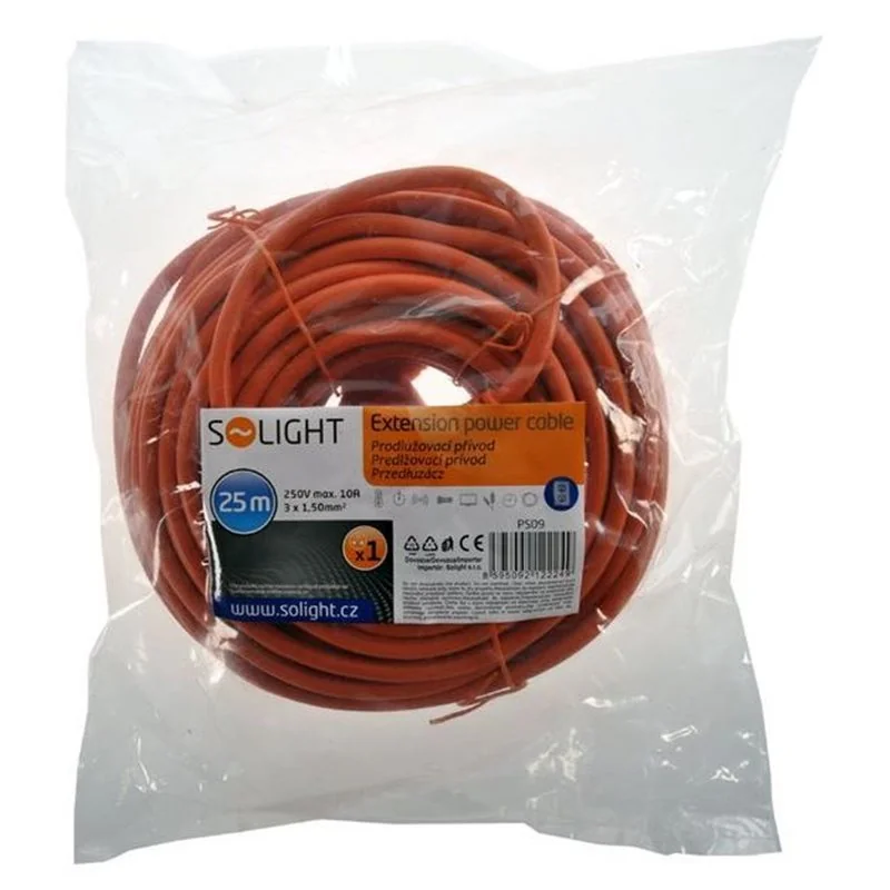Predlžovací kábel 25m/1z 3x1,5mm SOLIGHT PS09