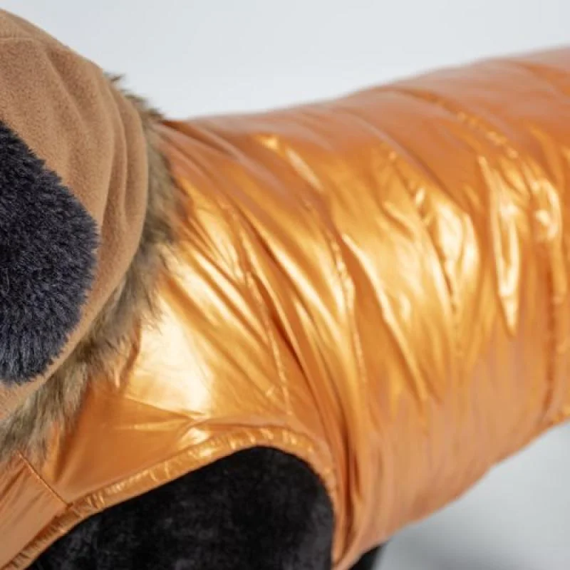 DUVO+ zimná bunda pre psov M 50cm oranžová