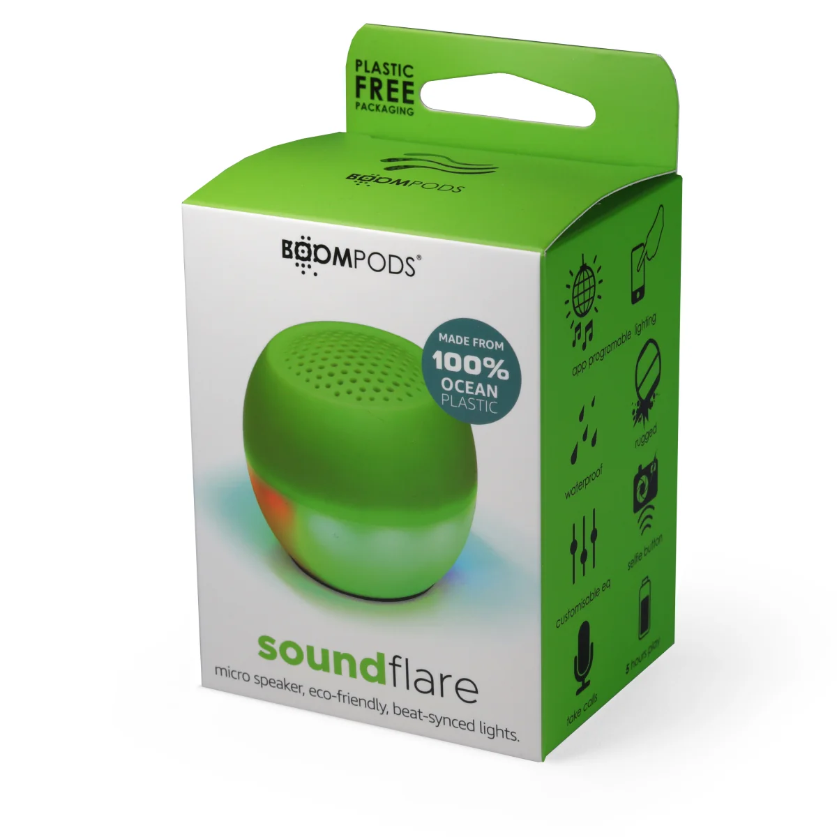 BOOMPODS Soundflare Ocean  bezdrôtový reproduktor lime