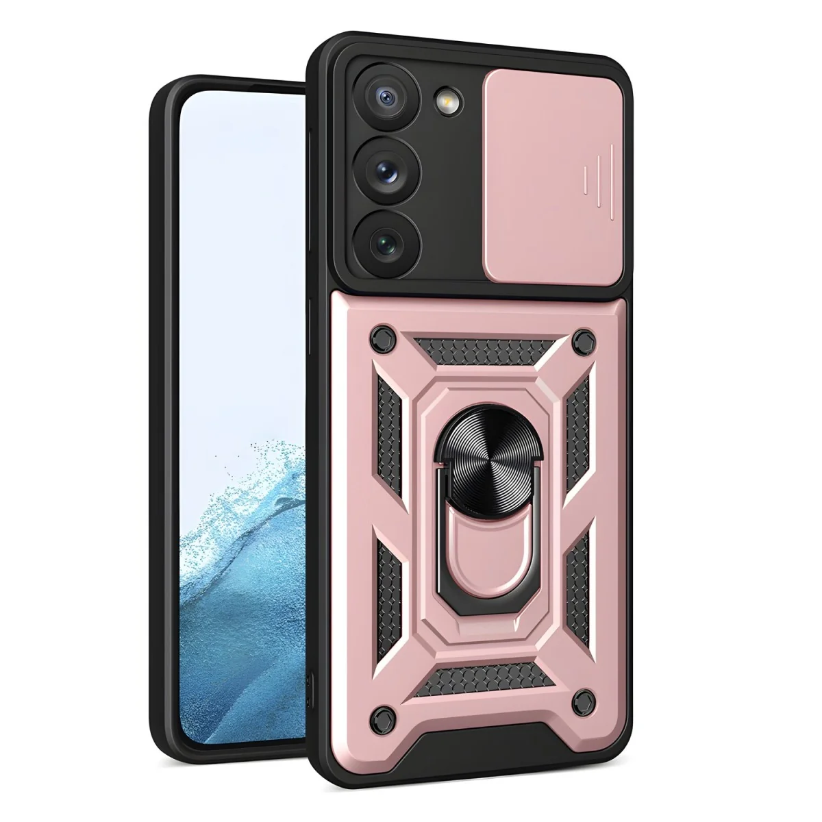 Hybrid Armor Camshield pre Samsung Galaxy S23 - Ružová