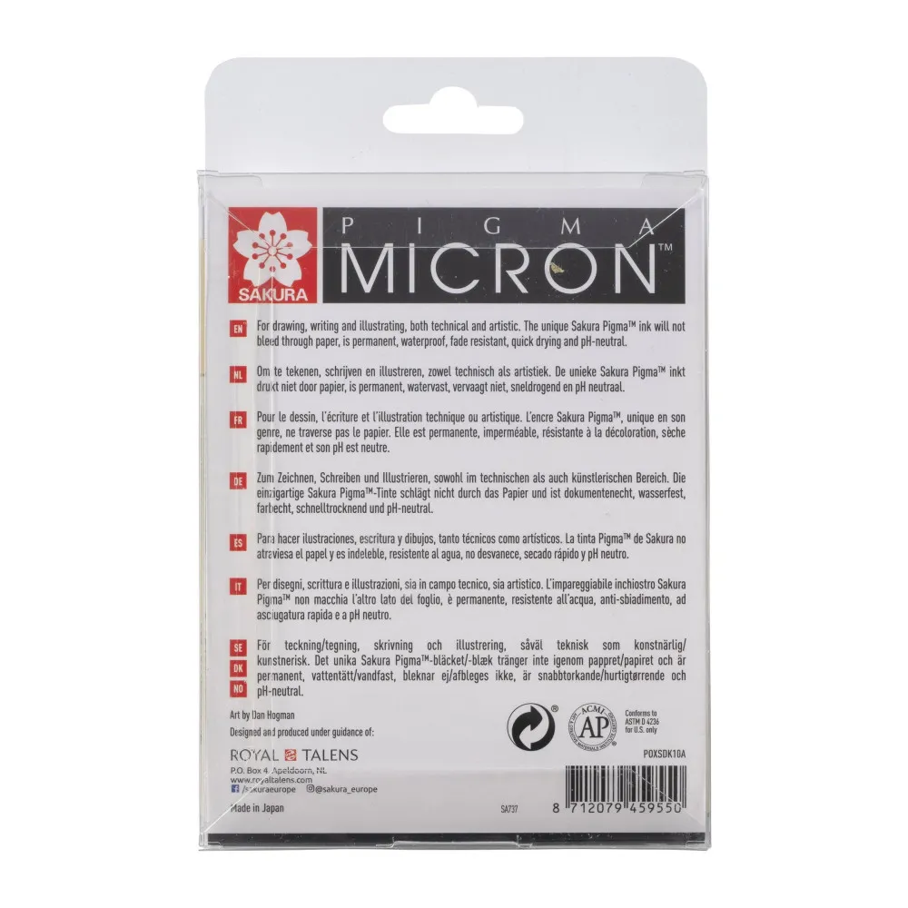 Sakura Pigma Micron Set Black 10ks-Sakura