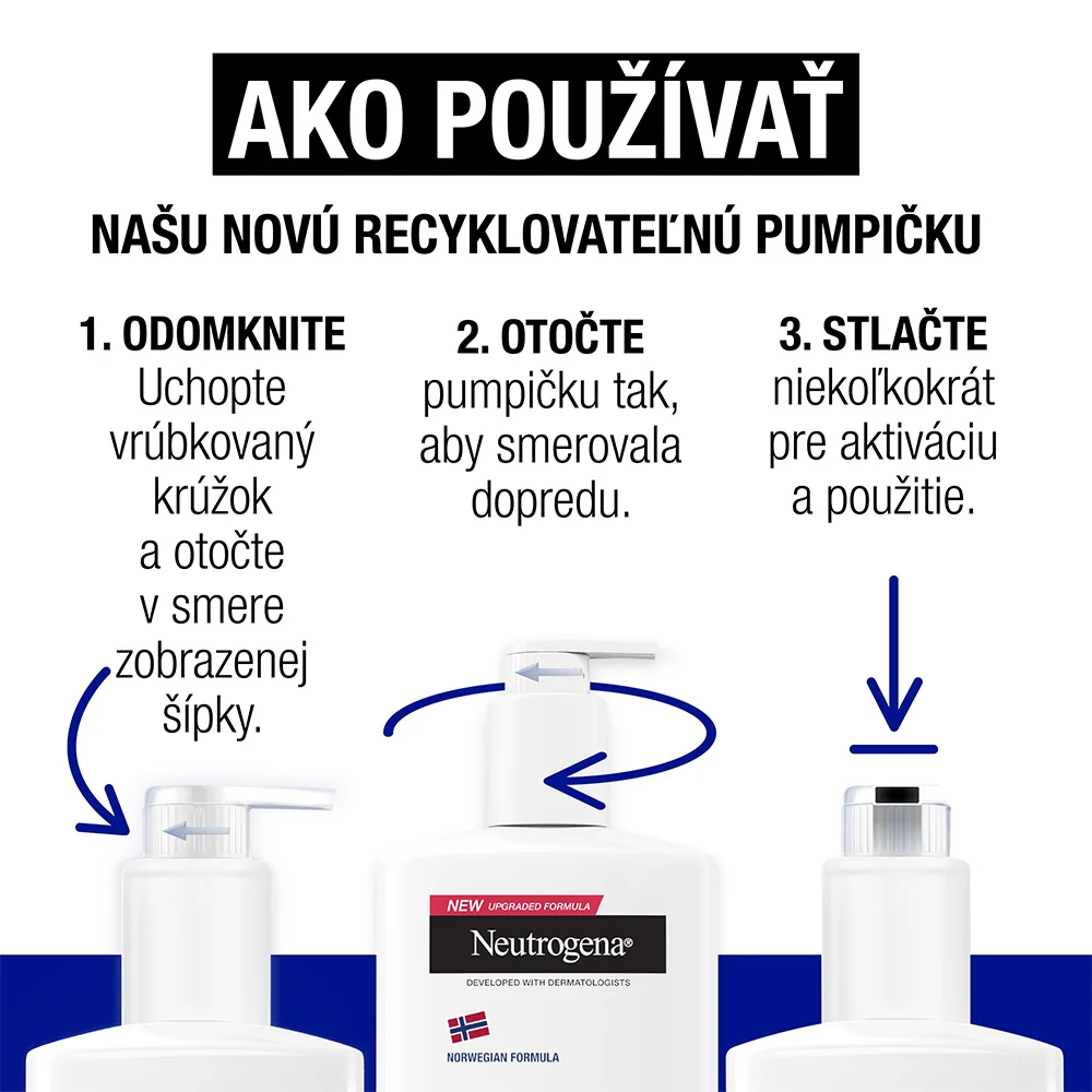NEUTROGENA® Hĺbkovo hydratačné telové mlieko na citlivú pokožku s Nórskou receptúrou 1×400 ml, hydratačné telové mlieko