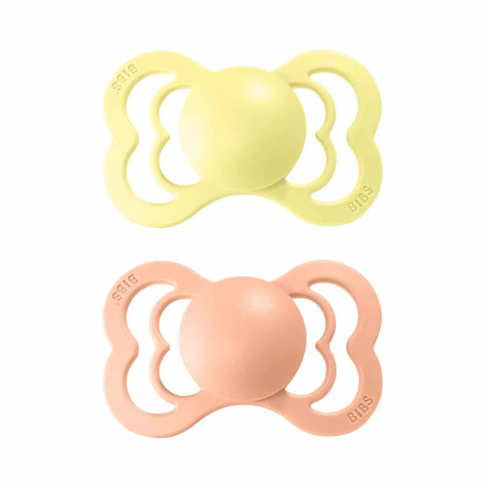 BIBS Supreme cumlíky z prírodného kaučuku 2ks veľkosť 1 - Sunshine / Peach Sunset