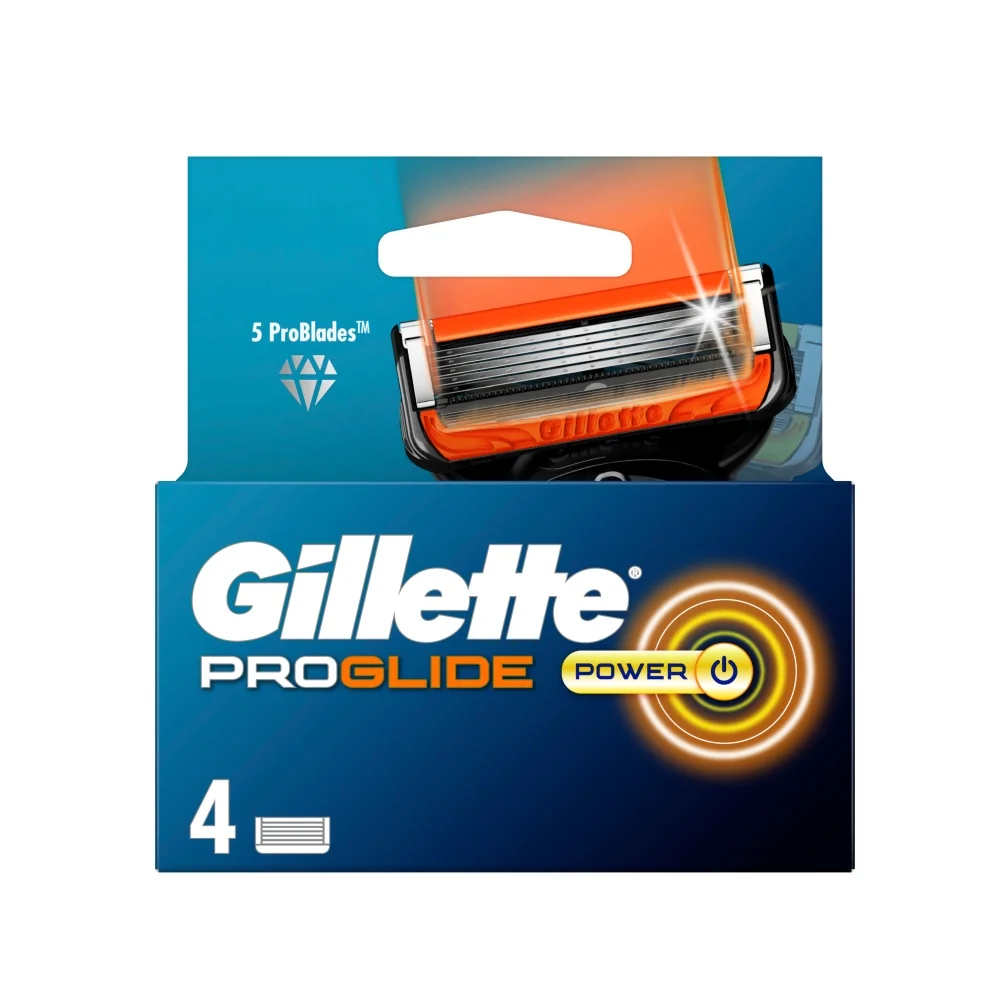 Gillette Fusion Proglide Power Náhradné hlavice 4ks 1×4 ks, holiace hlavice