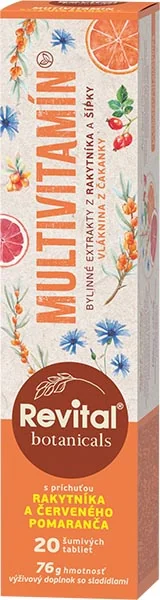 REVITAL BOTANICALS MULTIVITAMIN RAKYTNIK+CERV.POMARANC 20TBL EFF 1×20 ks, šumivé tablety