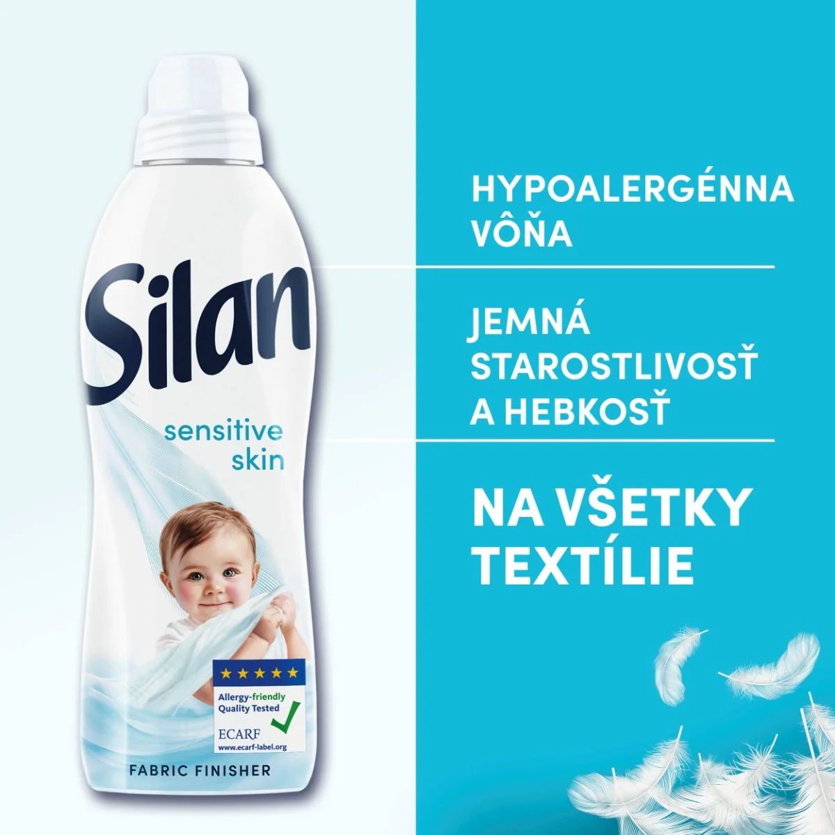 Silan aviváž Sensitive & Baby 76 praní, 1,672 l 1×1672 ml, aviváž