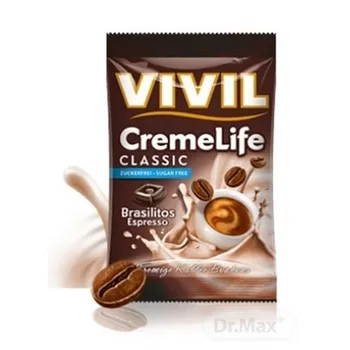 VIVIL BONBONS CREME LIFE CLASSIC 1×110 g, drops Brasilitos s kávovou príchuťou, bez cukru