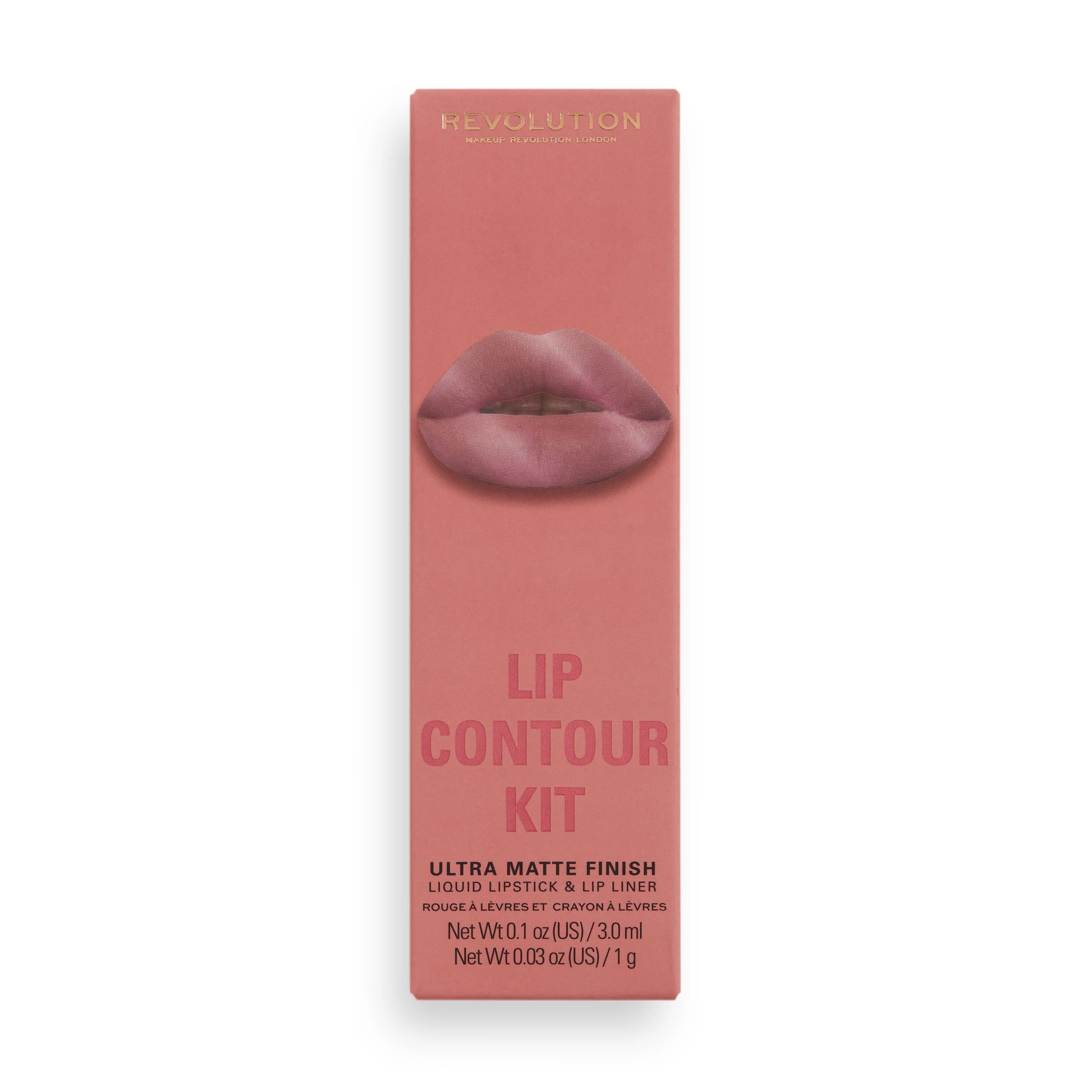 Revolution Lip Contour Kit Queen súprava na pery 1×1 set, matný tekutý rúž a ceruzka