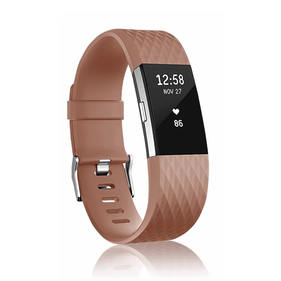 BStrap Silicone Diamond (Small) remienok na Fitbit Charge 2 brown