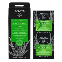 APIVITA Express Beauty Aloe Face Mask, 2x8ml