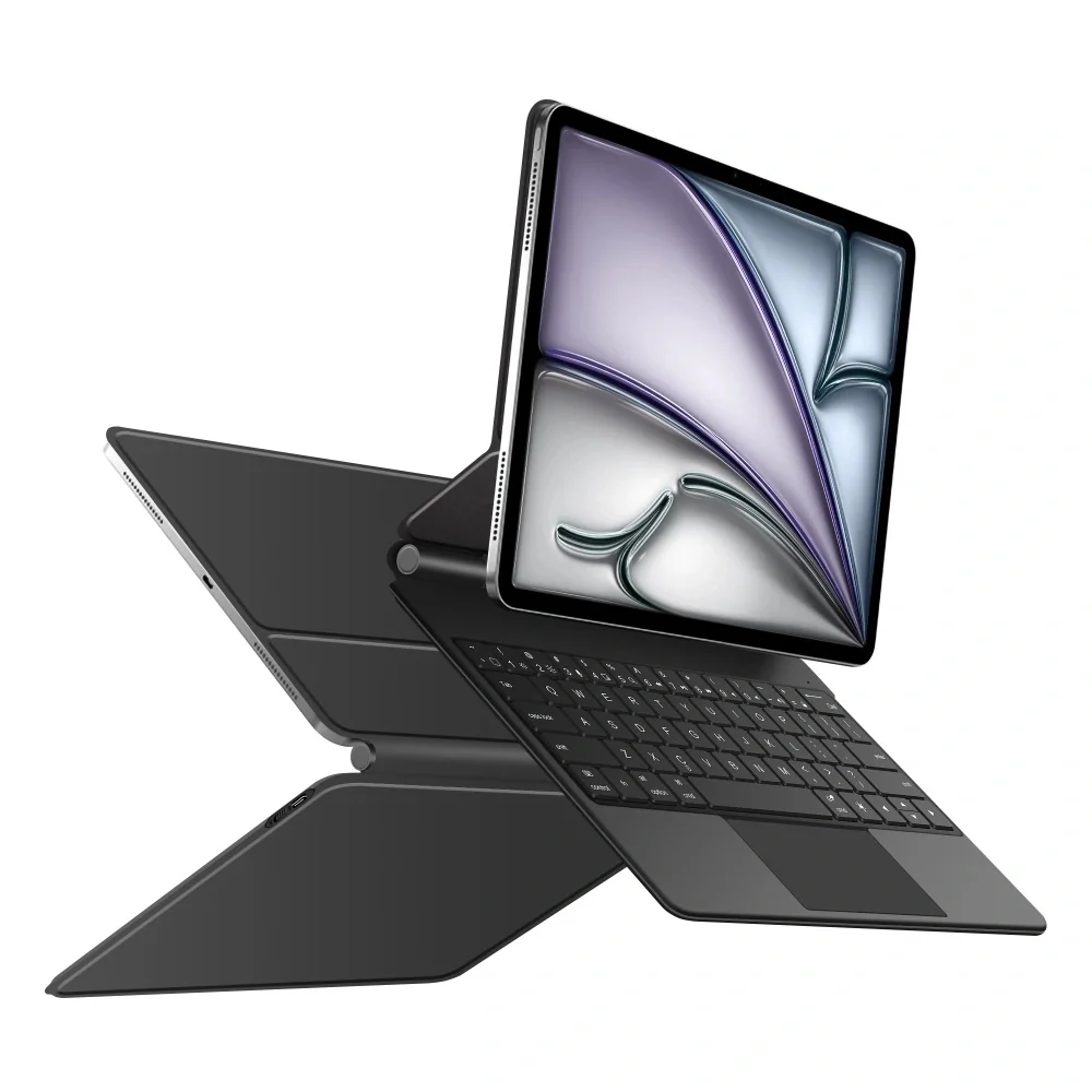Tech-Protect Smartcase Magnetic puzdro s klávesnicou na iPad Pro 12.9'' 4-6gen 2020-2022 / Air 13'' 1-2gen 2024-2025, čierne ' 4-6gen 2020-2022 / Air 13'' 1-2gen 2024-2025, čierne