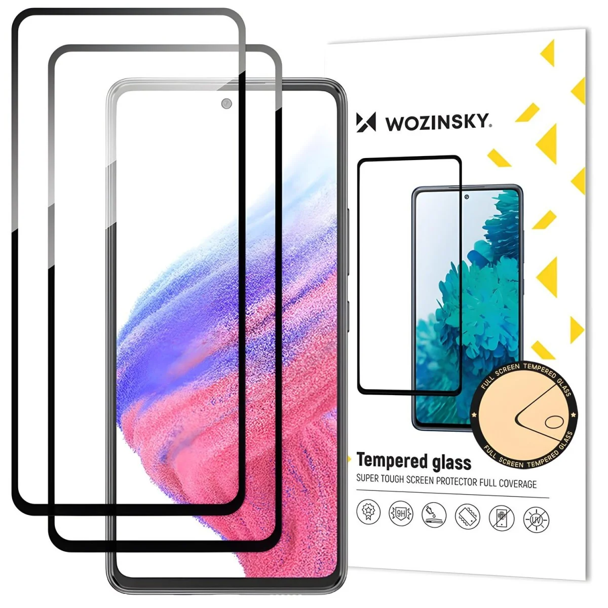Ochranné tvrdené sklo pre Samsung Galaxy A54 - Čierna