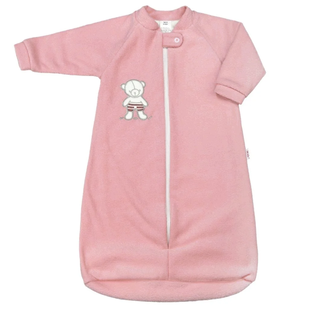 Dojčenský froté spací vak New Baby medvedík ružový 86 (12-18m),