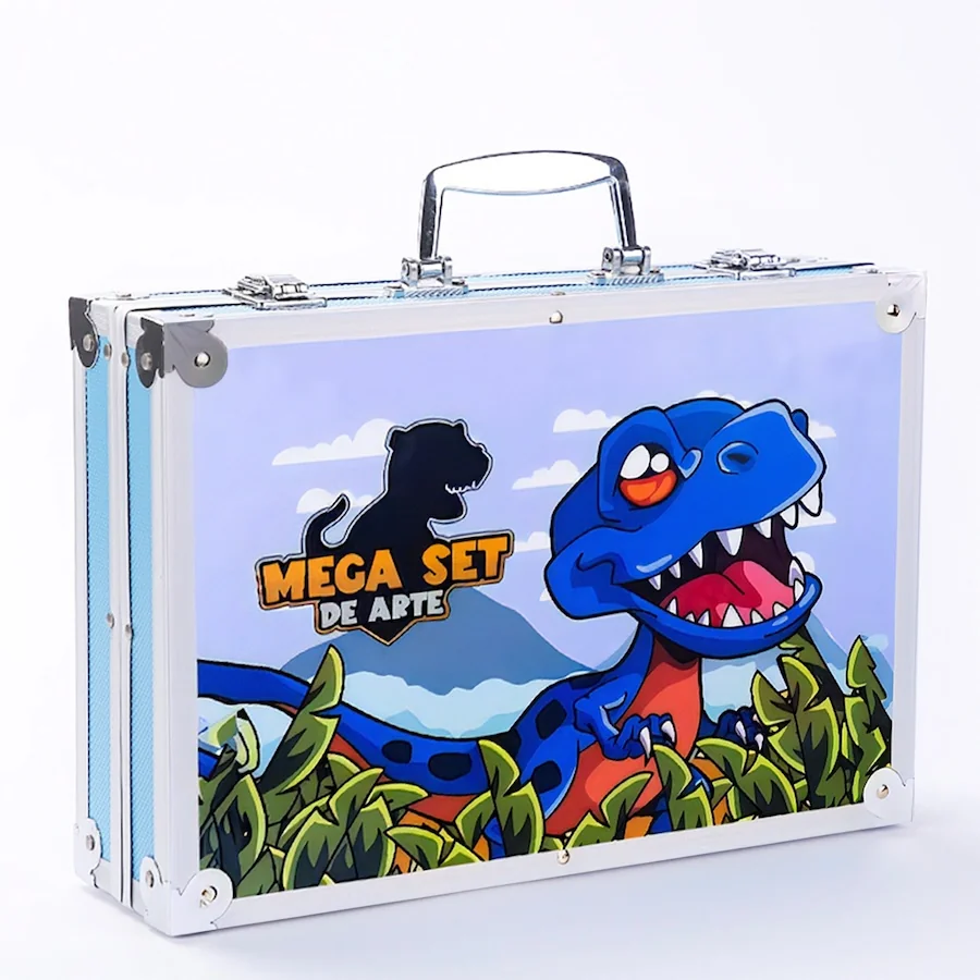 MG Art Suitcase Dino sada pre maľovanie v kufríku pre deti 145ks, modrá á