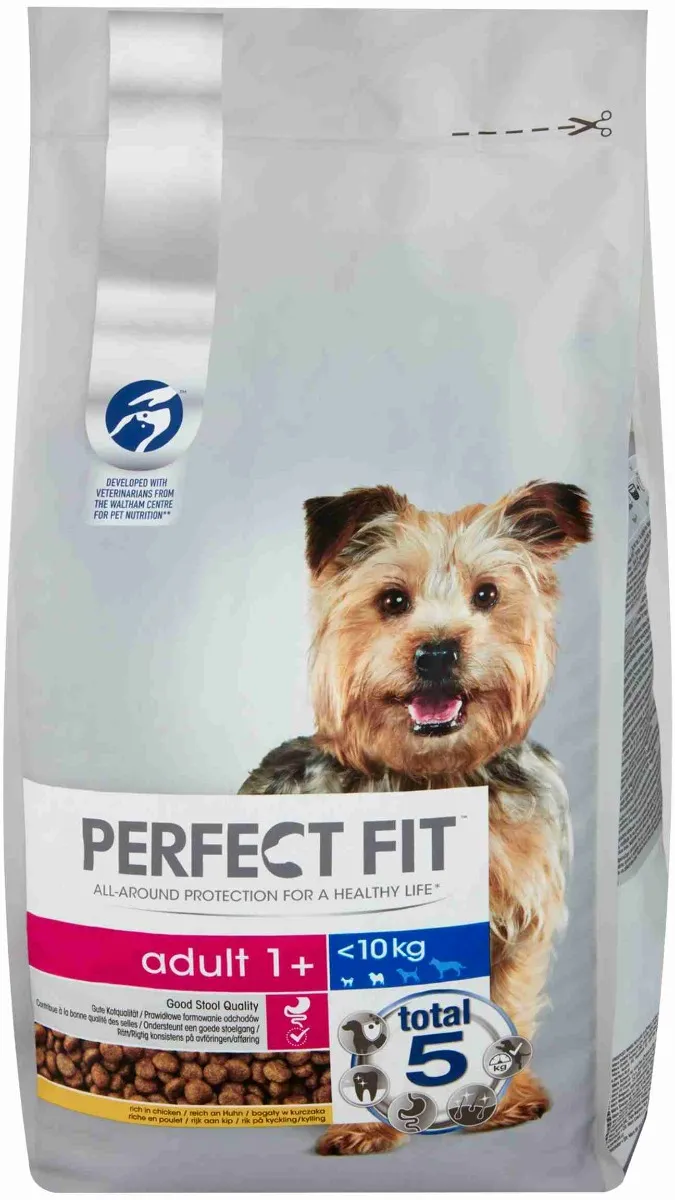PERFECT FIT pre psy Adult Kuracie XS/S 6KG A.U.V. "Poškodený obal" 1×6 kg, granule pre dospelé psy, produkt s poškodeným obalom chýba 10% obsahu