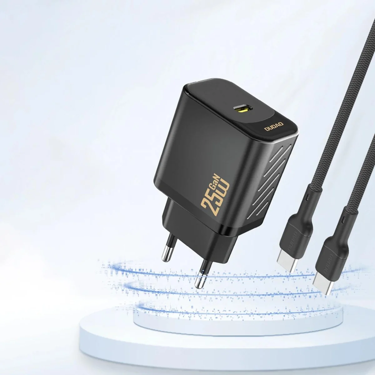 Dudao A27 GaN sieťová nabíjačka USB-C 25W, čierna