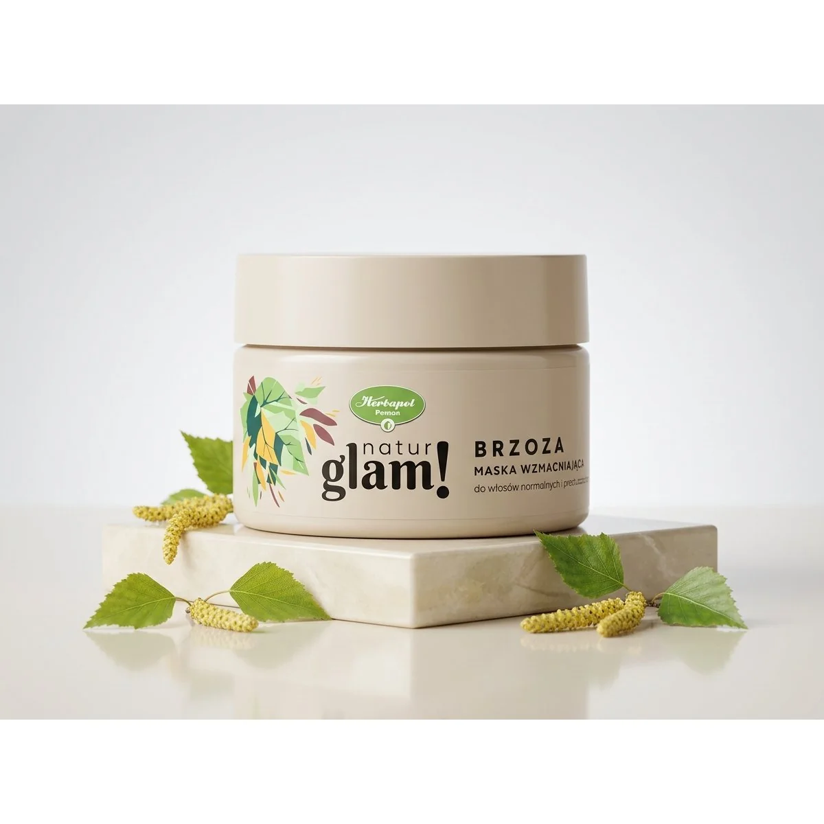 NaturGlam Brezová maska na vlasy 300 ml normálne a mastiace sa