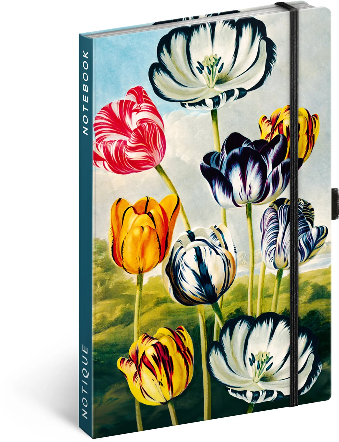 Zápisník Tulipány Kateřiny Winterovej, linajkový 13 × 21 cm