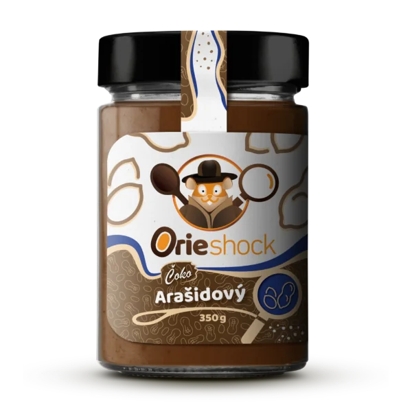 Orieshock čoko arašidový 350g 1×350 g, 100% orieškový krém