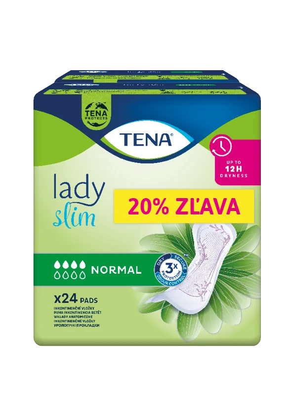 TENA Lady Slim Normal "20% ZĽAVA" 2×24 ks, inkontinenčné vložky