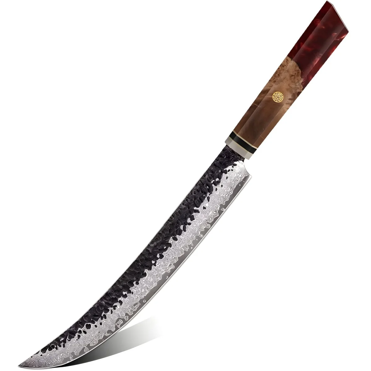 Damaškový kuchynský nôž Airi-Slicer/Červená 1 ks, čepeľ 24,5cm