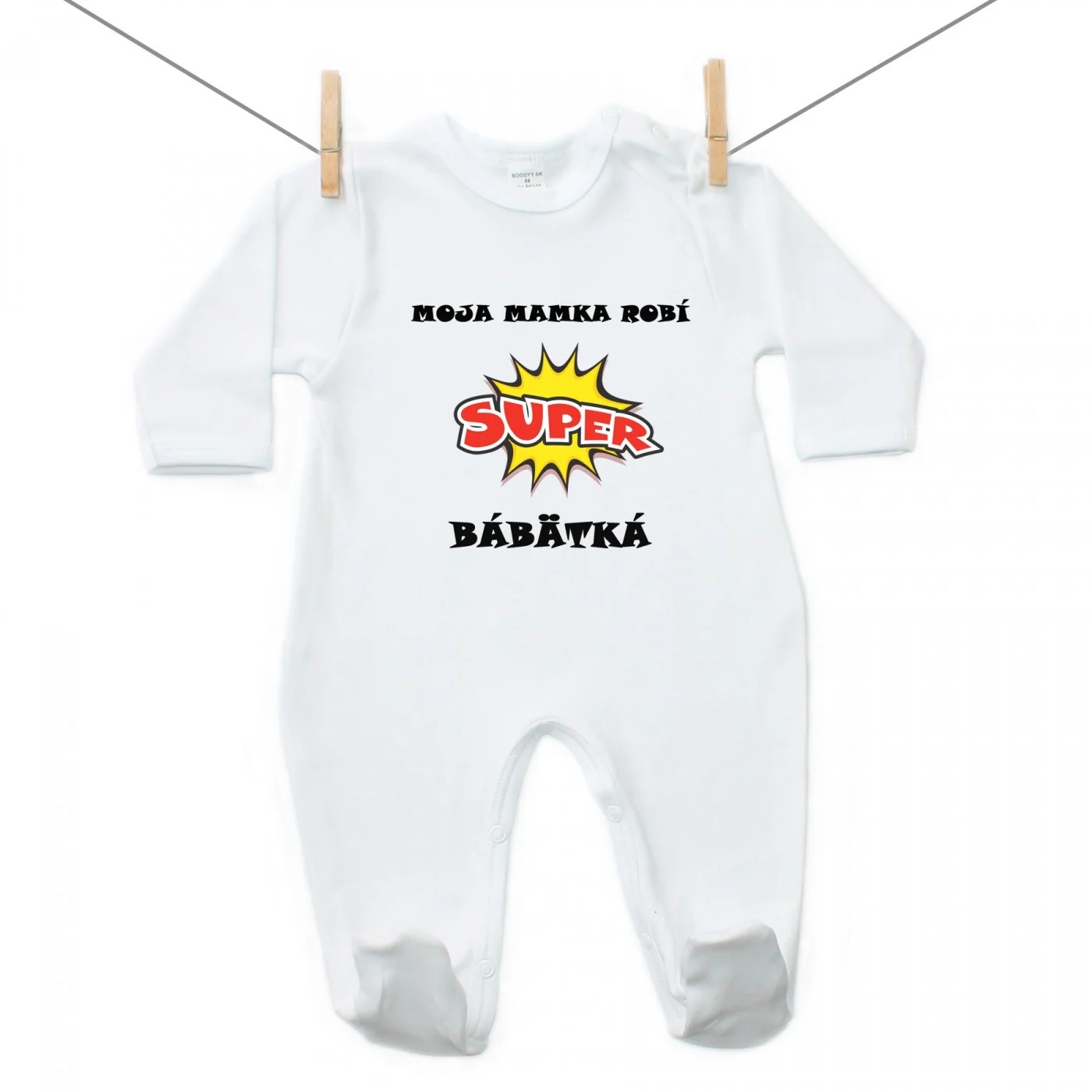 Boodyy Overal Moja mamka robí super bábätká Veľkosť: 92