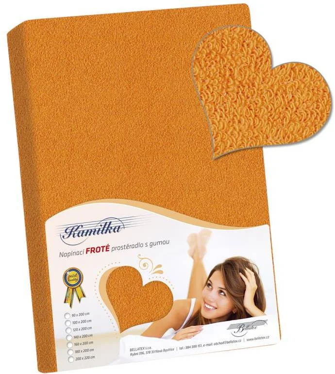 Froté prestieradlo 160x200 202 sv.oranžová K5 1×1 ks, posteľná plachta
