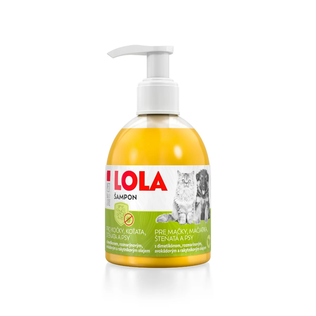 LOLA-šampon pre mačky a psy 250ml s dávkovačom 1×250 ml, šampón pre zvieratá