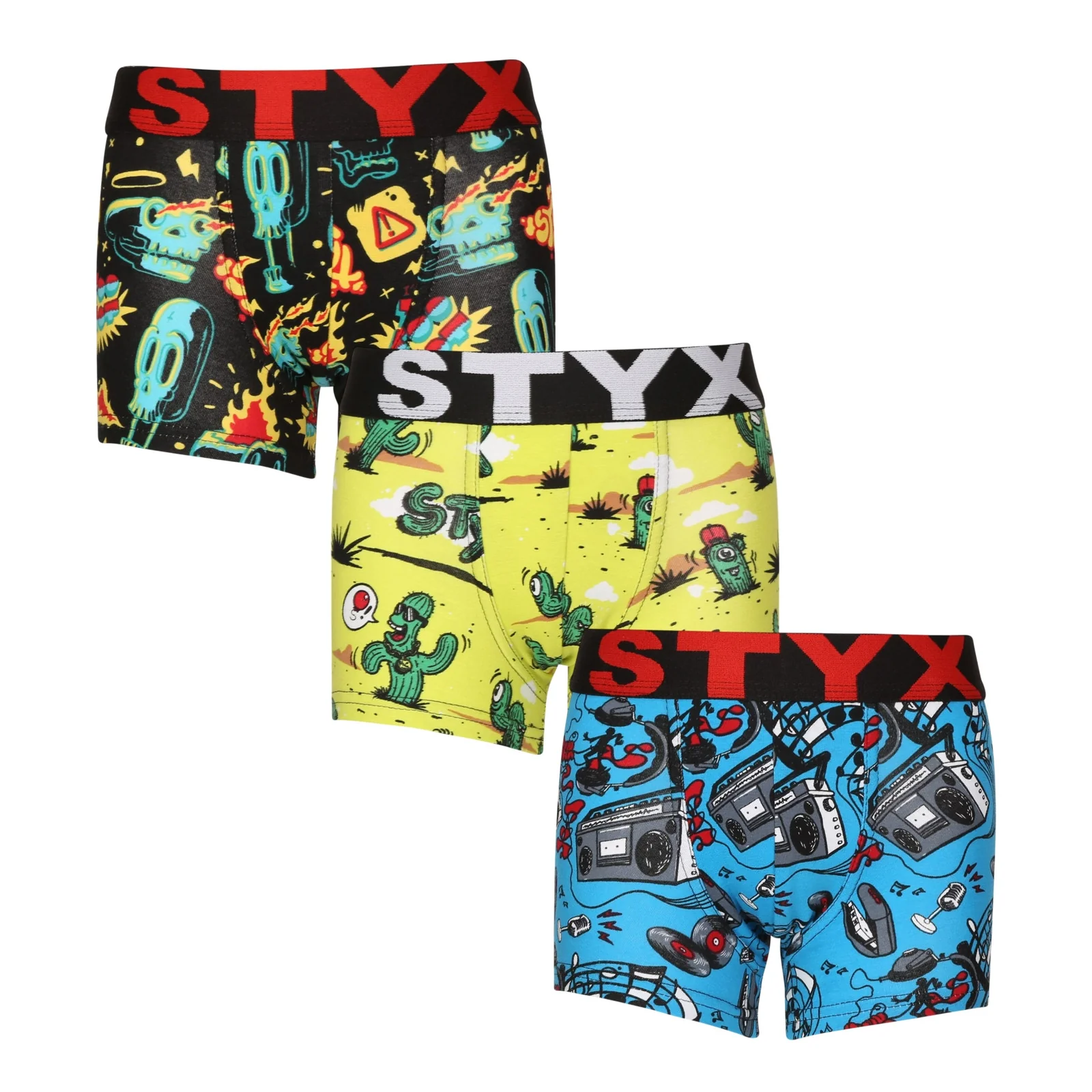 3PACK detské boxerky art  športová guma viacfarebné (3GJ13188) 6-8 rokov