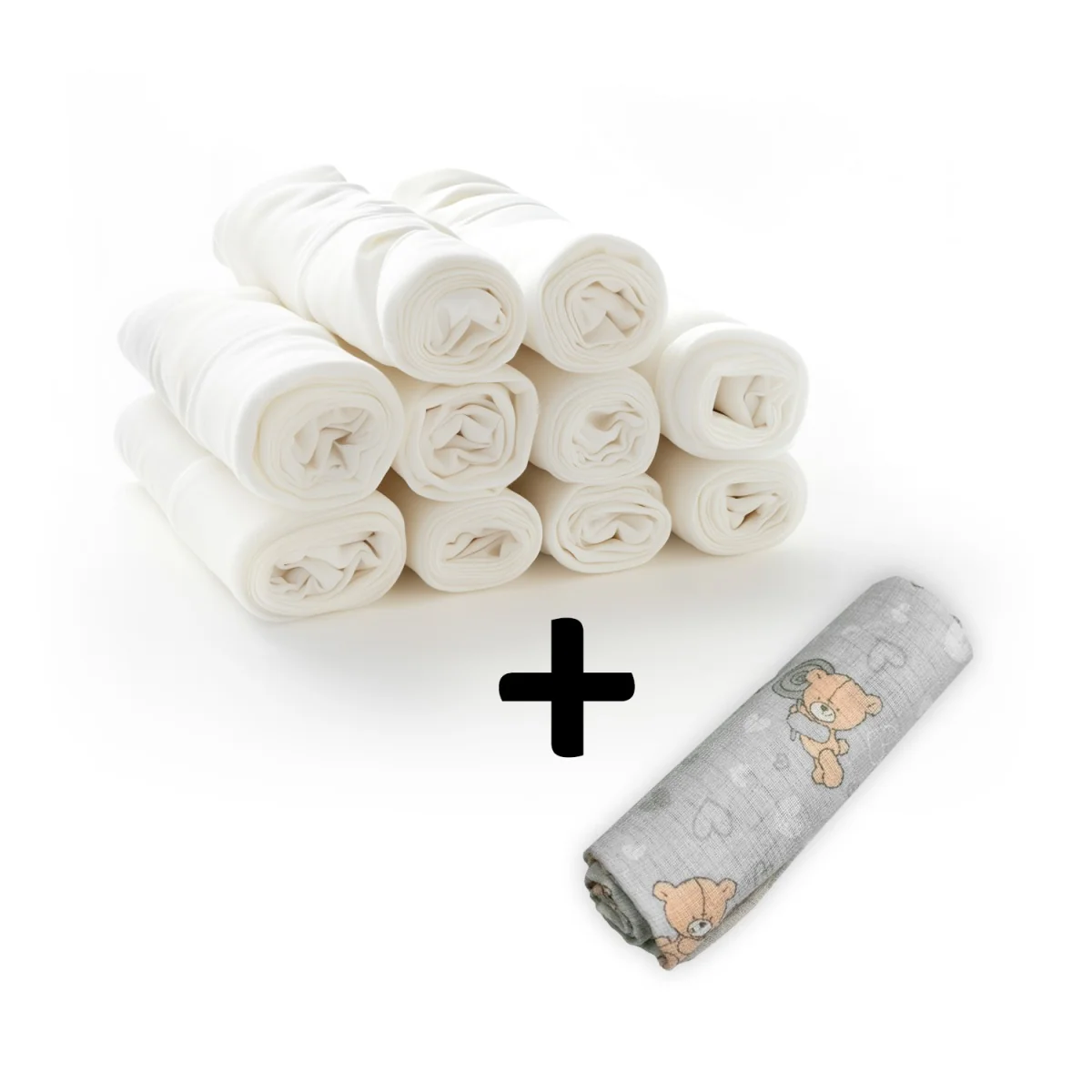 Kvalitné bavlnené plienky TETRA LUX 60x80cm, 10ks v bal. + 1 ks zadarmo