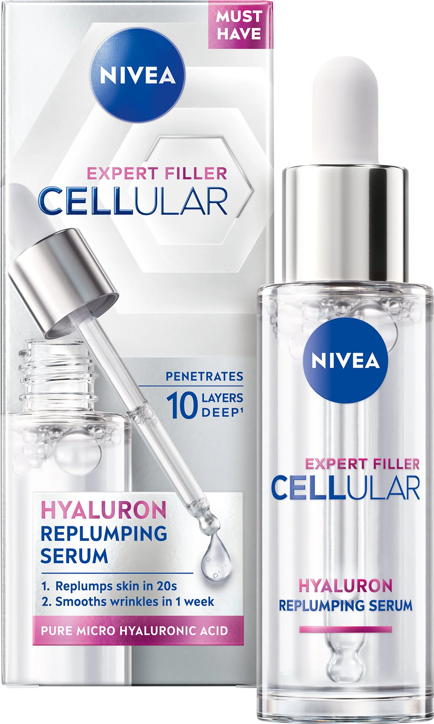 Nivea Vypĺňajúce sérum Cellular Expert Filler 30ml 1×30 ml, pleťové sérum