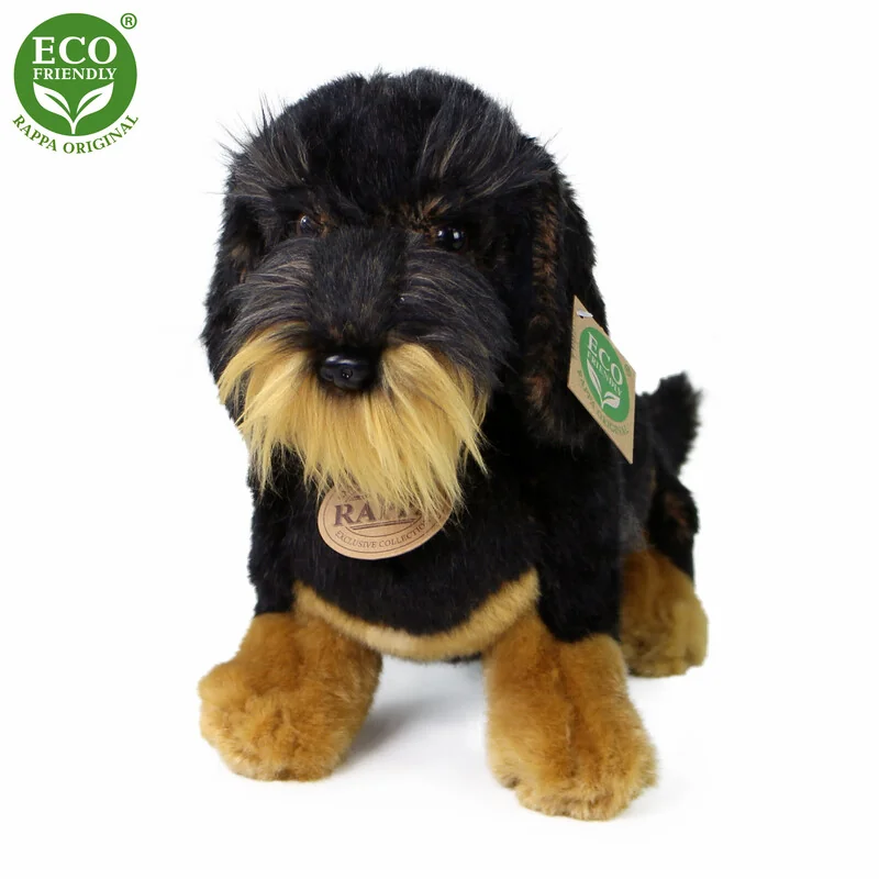 RAPPA - Plyšový drsnosrstý jazvečík sediaci 30 cm ECO-FRIENDLY