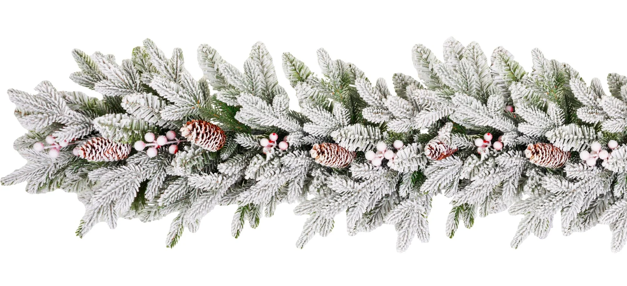 MagicHome vianočná girlanda Frosty, 1 ks Zasnežená, 3D+2D, 180 cm