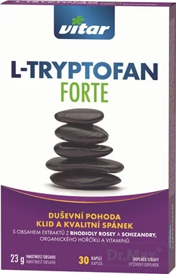 VITAR L-TRYPTOFAN FORTE 1×30 cps, výživový doplnok