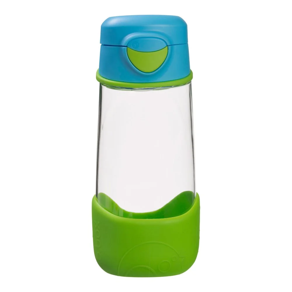 Športová fľaša na pitie 450 ml modrá/zelená