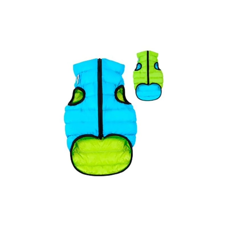 Teplá vesta pre psa AiryVest zeleno modrá, Veľkosť: XS22