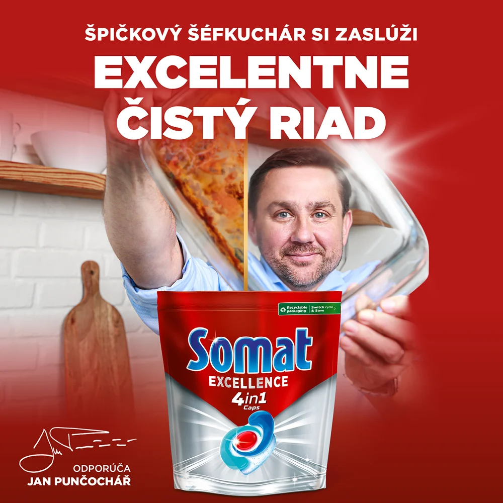 Somat Excellence kapsuly do umývačky riadu 75 ks 1×75 ks, kapsuly do umývačky