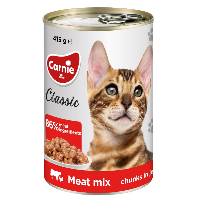 CARNIE Classic mäsový mix kúsočky v želé 415 g (4509)