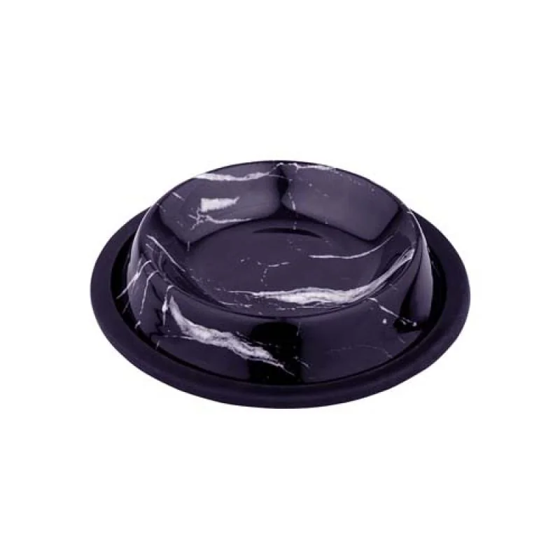 DUVO+ Protišmyková nerezová miska s mramorovým vzorom 460ml  21x21x4,2cm S