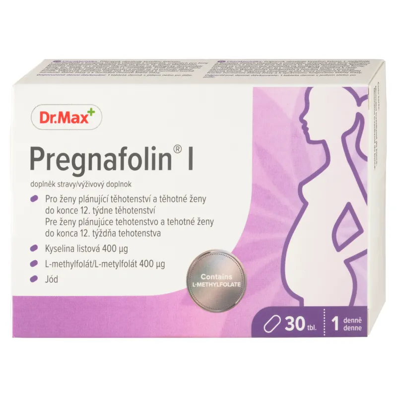 Dr. Max Pregnafolin I 1×30 tbl, výživový doplnok pre tehotné ženy